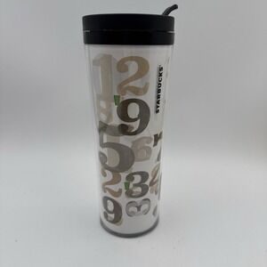 Starbucks Travel Tumbler Numbers 2011 Coffee Cup Mug Lock Lid 16 oz Collectors